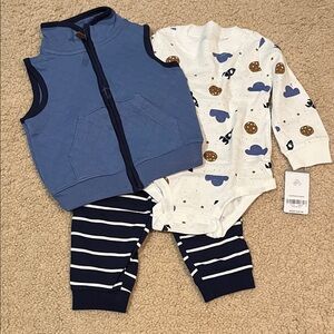 Carter's Blue and White Kids Matching Set